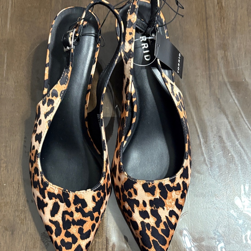 Torrid Leopard Print Slingback Heels